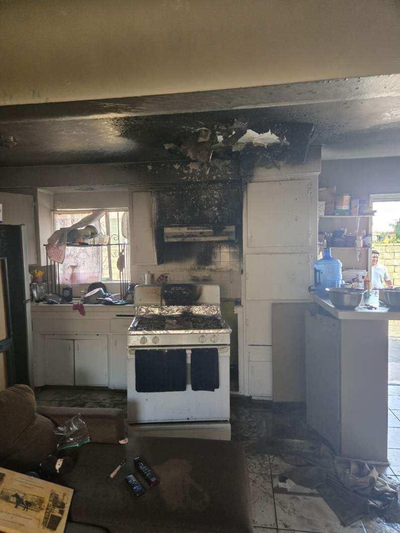 Fire Damage in Kitchen
