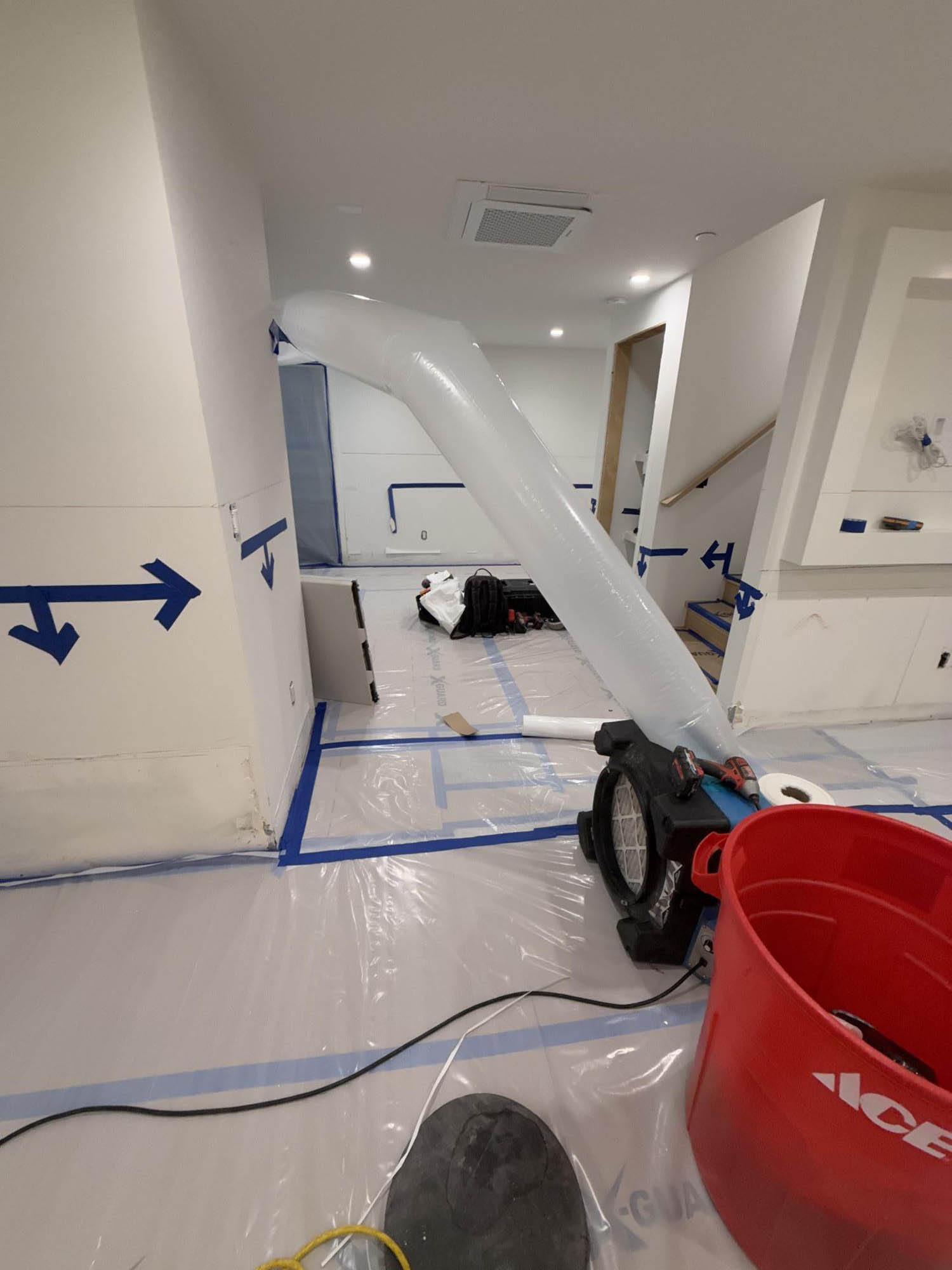 water mitigation of basement